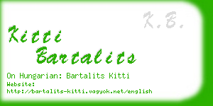 kitti bartalits business card